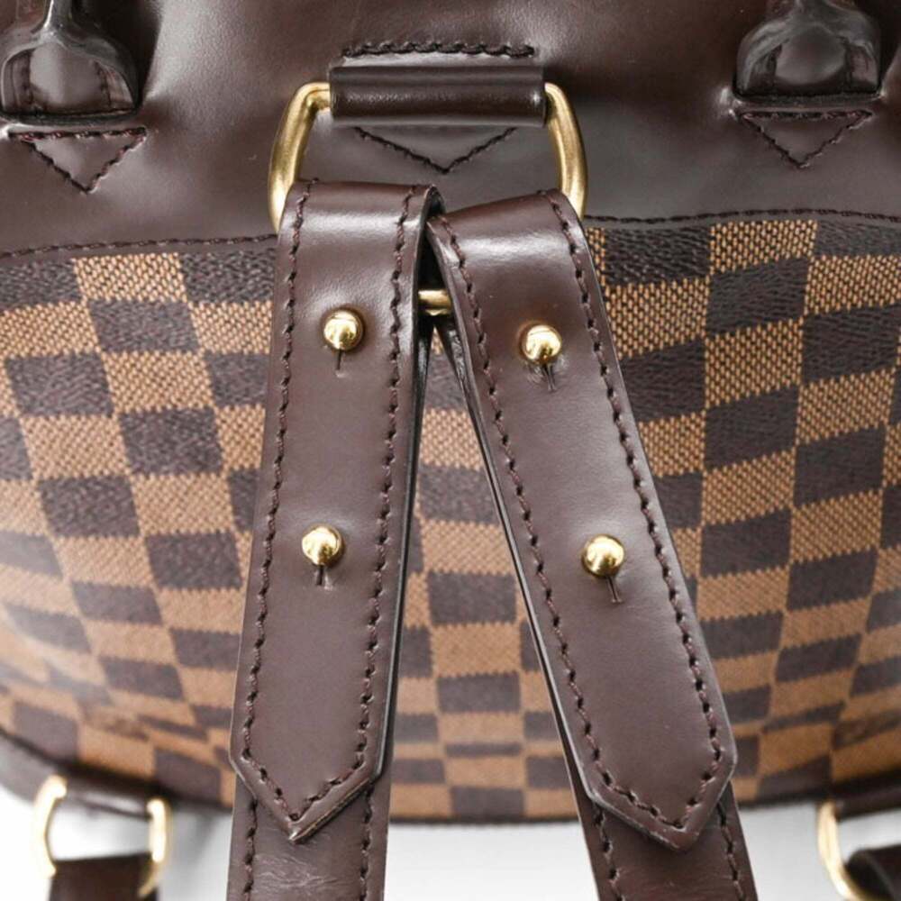 LOUIS VUITTON Authentic Brown Damier Canvas Backpack - Picture 10 of 16